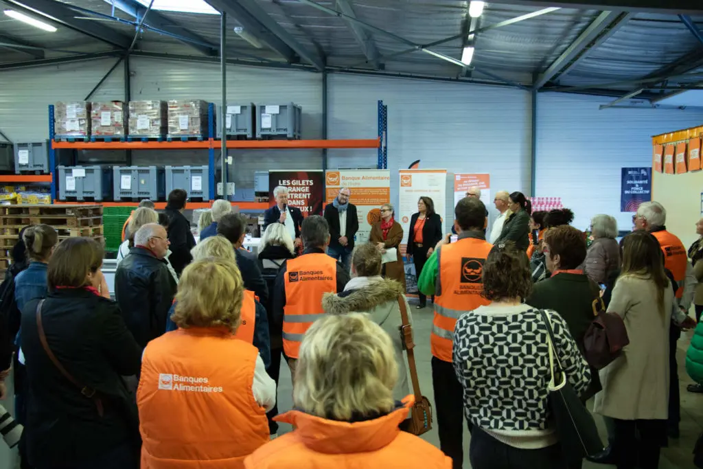Visite de la banque alimentaire à Châteauroux